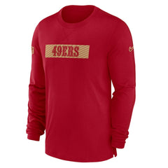 Nike San Francisco 49ers Sideline Player Performance Long Sleeve T-Shirt Scarlet