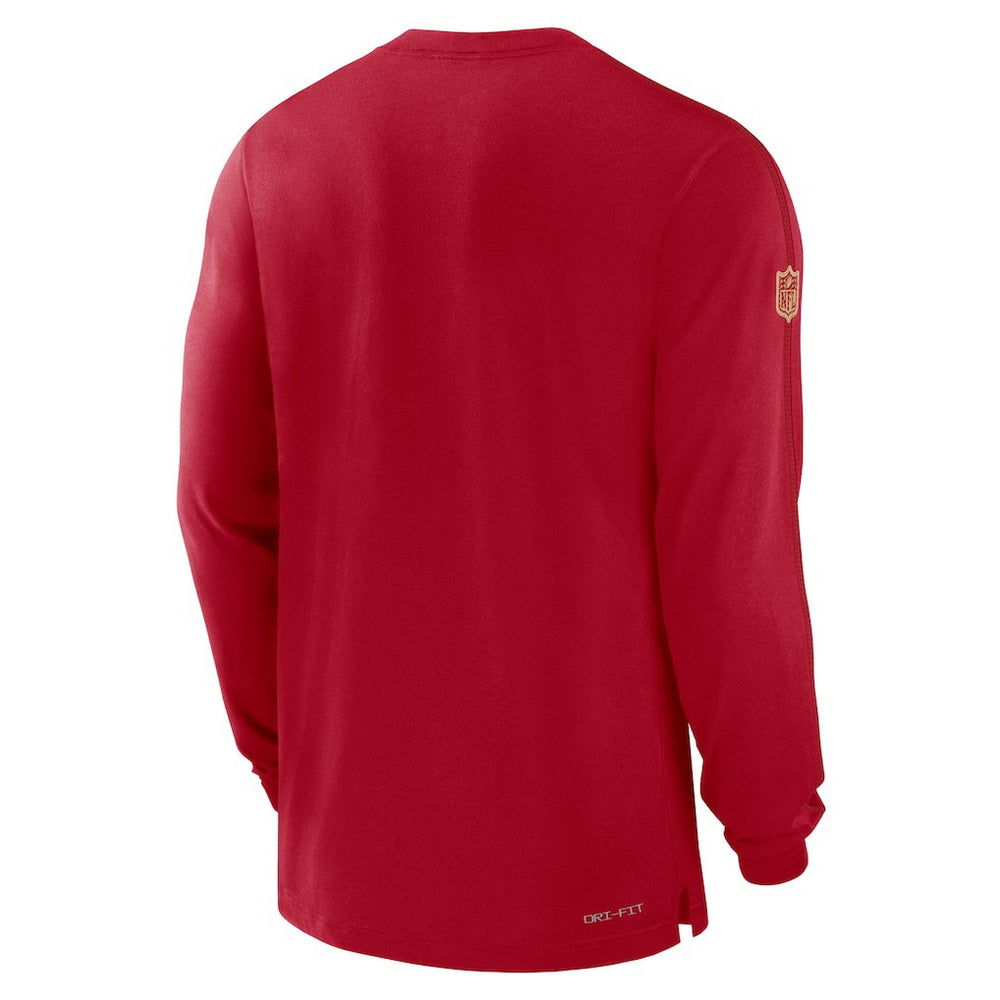 Nike San Francisco 49ers Sideline Player Performance Long Sleeve T-Shirt Scarlet