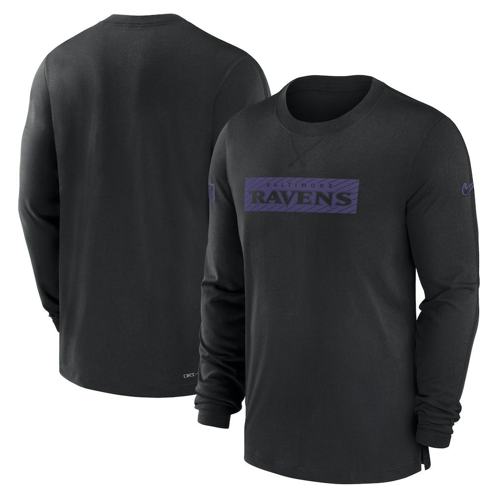 Nike Baltimore Ravens Sideline Player Performance Long Sleeve T-Shirt Black