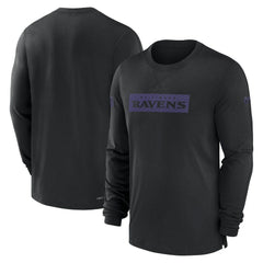 Nike Baltimore Ravens Sideline Player Performance Long Sleeve T-Shirt Black