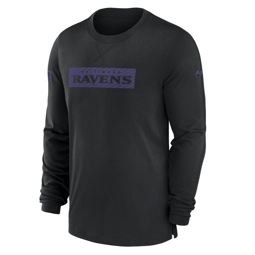 Nike Baltimore Ravens Sideline Player Performance Long Sleeve T-Shirt Black
