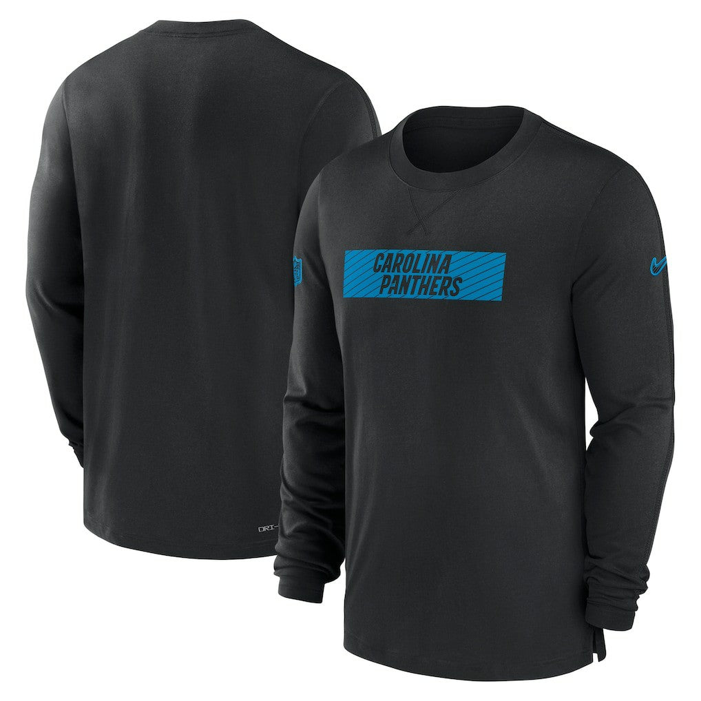 Nike Carolina Panthers Sideline Player Performance Long Sleeve T-Shirt Black