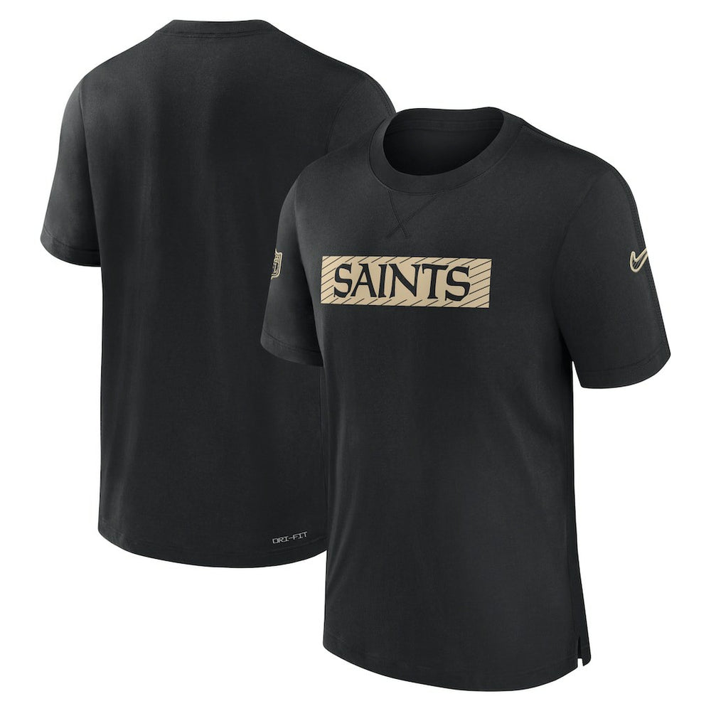 Nike New Orleans Saints Sideline Player Performance T-Shirt Black