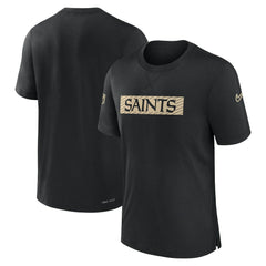 Nike New Orleans Saints Sideline Player Performance T-Shirt Black