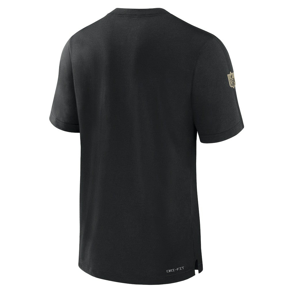 Nike New Orleans Saints Sideline Player Performance T-Shirt Black