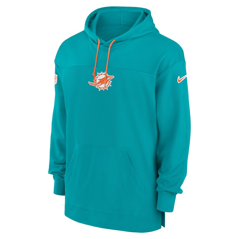 Nike Miami Dolphins Sideline Jersey Performance Pullover Hoodie Aqua