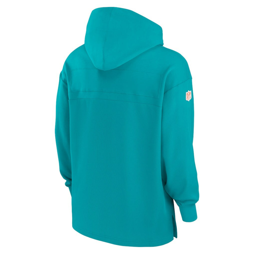 Nike Miami Dolphins Sideline Jersey Performance Pullover Hoodie Aqua