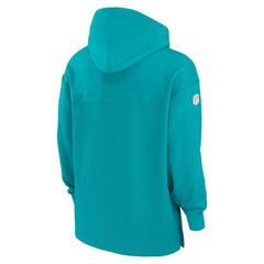 Nike Miami Dolphins Sideline Jersey Performance Pullover Hoodie Aqua