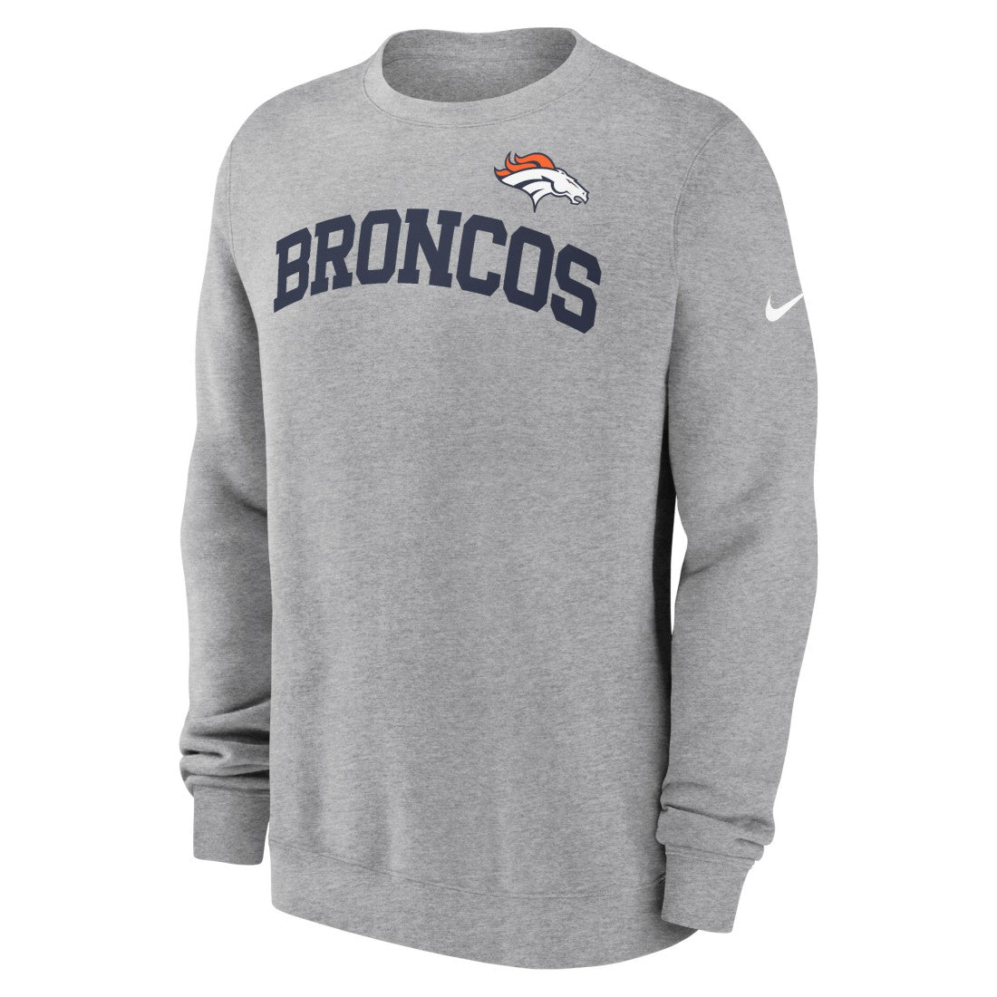 Nike Denver Broncos Club Pullover Sweatshirt Heather Gray