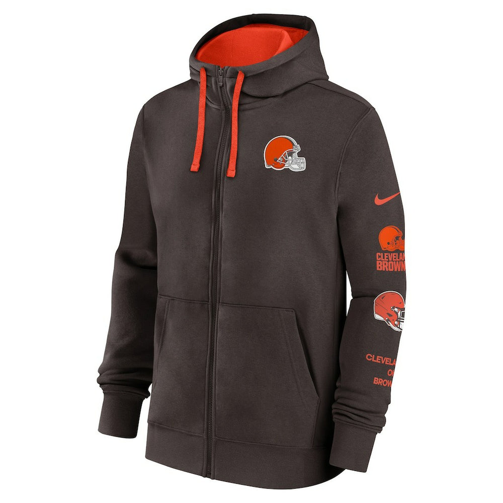 Nike Cleveland Browns Primetime Club Full-Zip Hoodie Brown