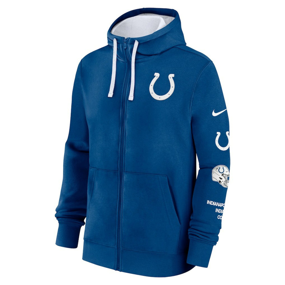 Nike Indianapolis Colts Primetime Club Full-Zip Hoodie Royal