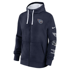 Nike Tennessee Titans Primetime Club Full-Zip Hoodie Navy