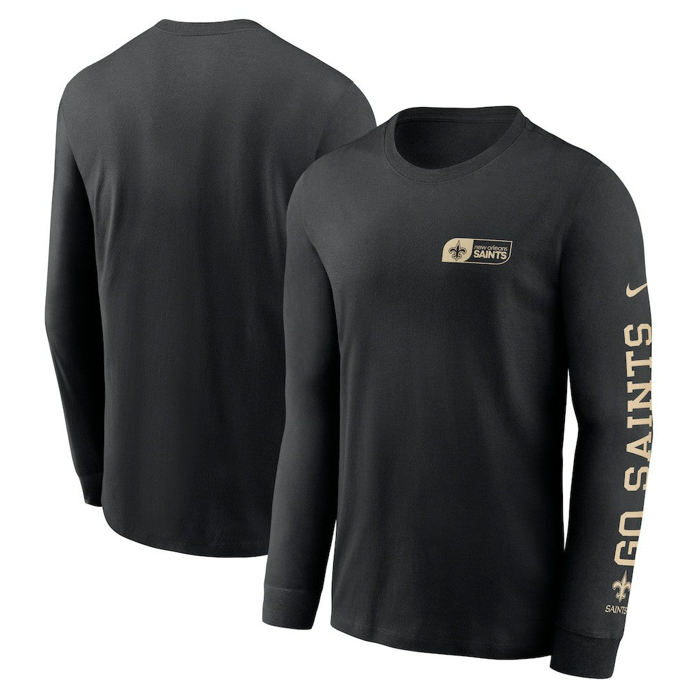 Nike New Orleans Saints All Out Long Sleeve T-Shirt Black