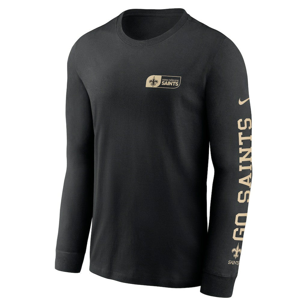 Nike New Orleans Saints All Out Long Sleeve T-Shirt Black