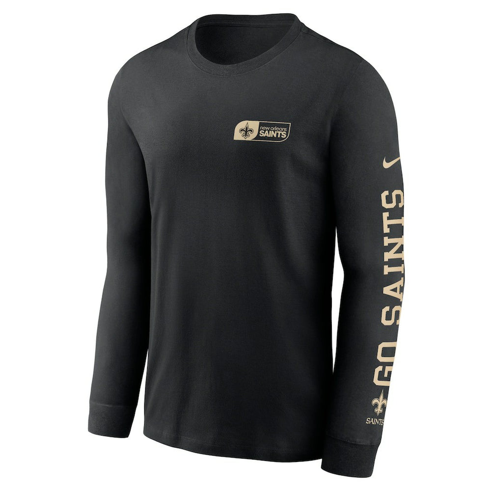 Nike New Orleans Saints All Out Long Sleeve T-Shirt Black