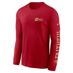 Nike San Francisco 49ers All Out Long Sleeve T-Shirt Scarlet