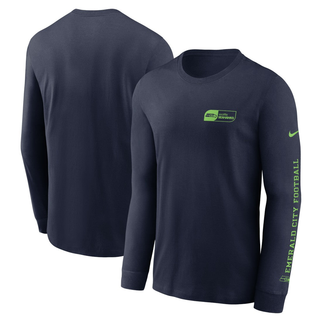 Nike Seattle Seahawks All Out Long Sleeve T-Shirt College Navy