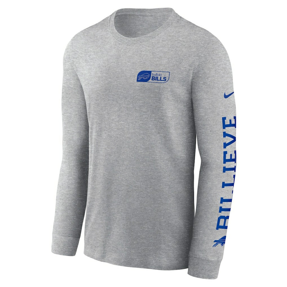 Nike Buffalo Bills All Out Long Sleeve T-Shirt Heather Gray