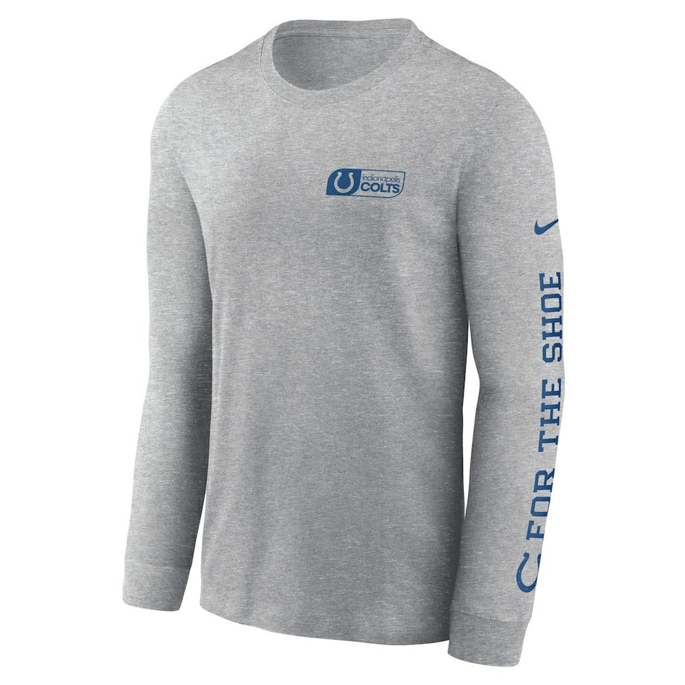 Nike Indianapolis Colts All Out Long Sleeve T-Shirt Heather Gray