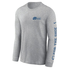 Nike Indianapolis Colts All Out Long Sleeve T-Shirt Heather Gray