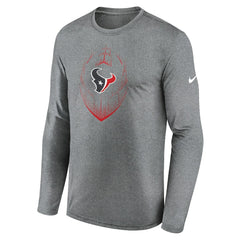 Nike Houston Texans Icon Legend Performance Long Sleeve T-Shirt Heather Gray