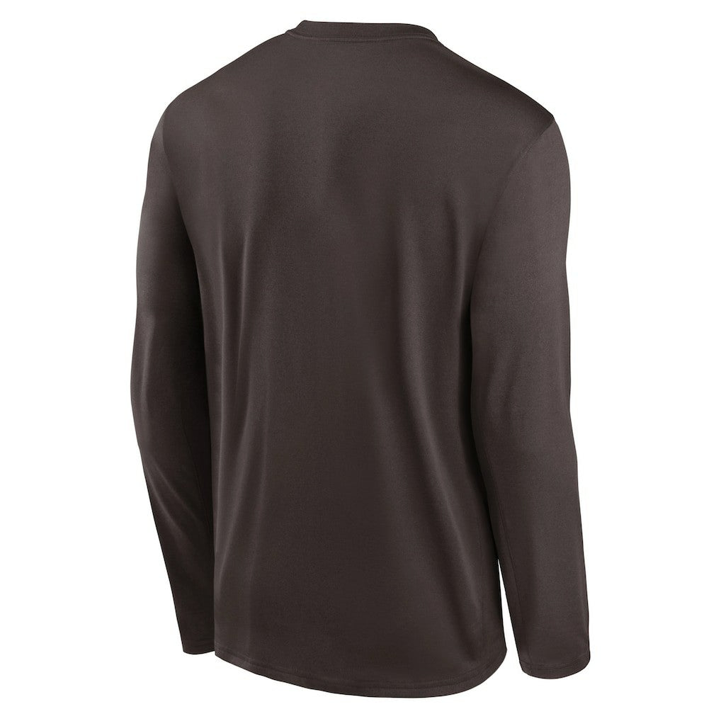 Nike Cleveland Browns Icon Legend Performance Long Sleeve T-Shirt Brown