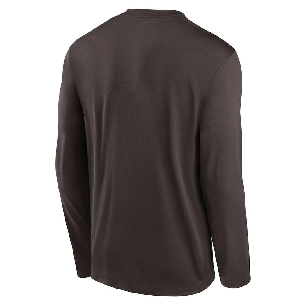 Nike Cleveland Browns Icon Legend Performance Long Sleeve T-Shirt Brown
