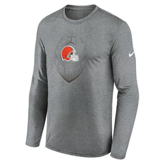 Nike Cleveland Browns Icon Legend Performance Long Sleeve T-Shirt Heather Gray
