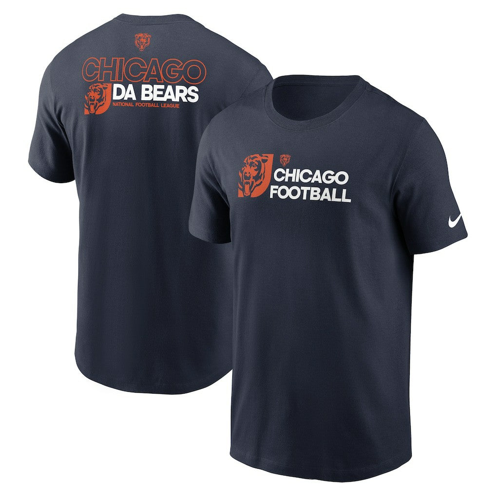 Nike Chicago Bears Outline T-Shirt Navy