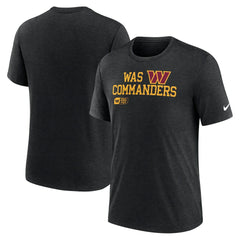 Nike Washington Commanders Overlap Lockup Tri-Blend T-Shirt Black