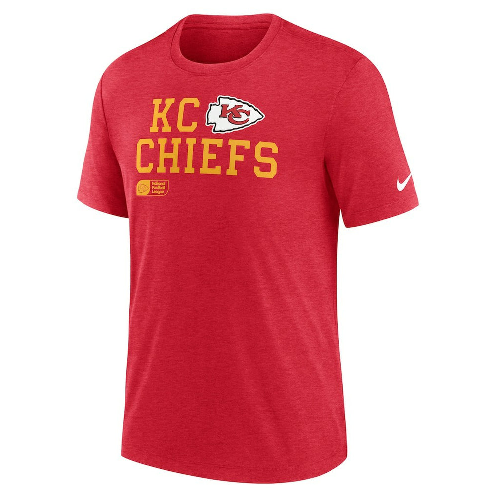 Nike Kansas City Chiefs Overlap Lockup Tri-Blend T-Shirt Red
