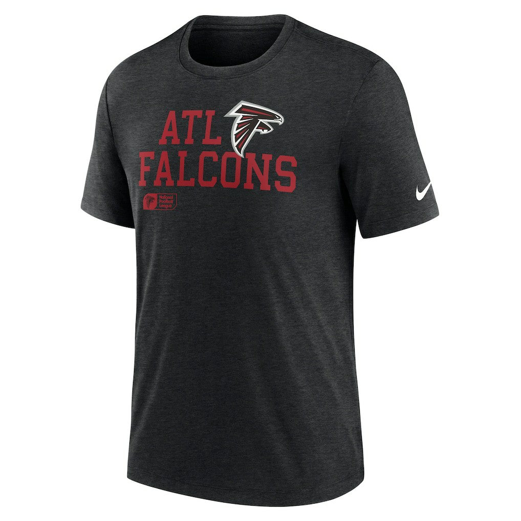 Nike Atlanta Falcons Overlap Lockup Tri-Blend T-Shirt Black