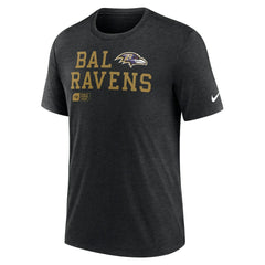 Nike Baltimore Ravens Overlap Lockup Tri-Blend T-Shirt Black