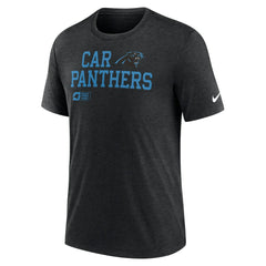 Nike Carolina Panthers Overlap Lockup Tri-Blend T-Shirt Black