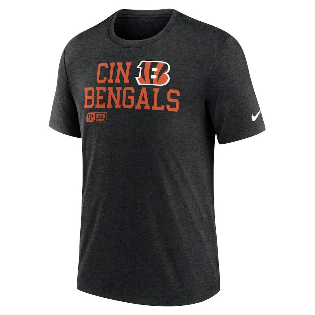 Nike Cincinnati Bengals Overlap Lockup Tri-Blend T-Shirt Black