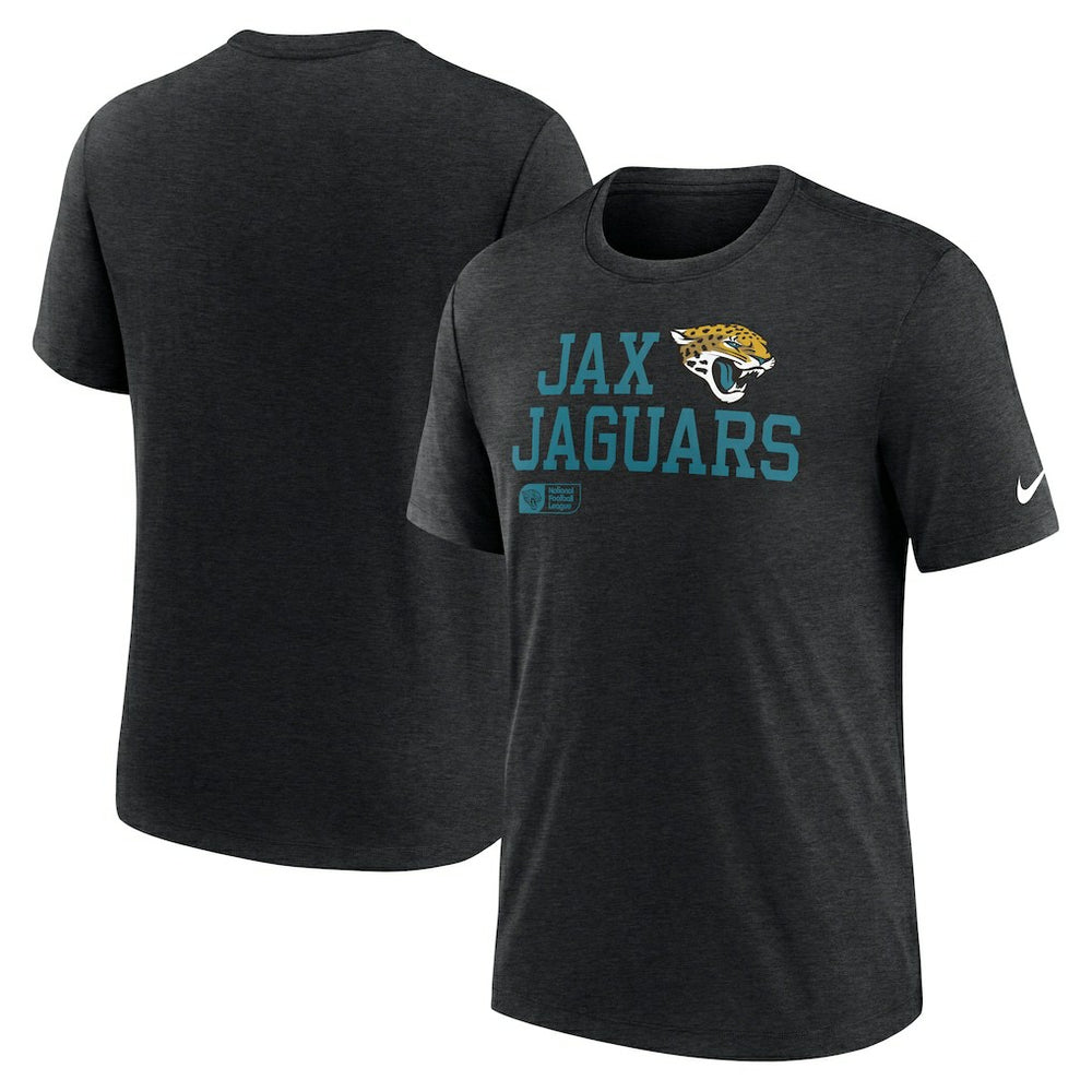 Nike Jacksonville Jaguars Overlap Lockup Tri-Blend T-Shirt Black
