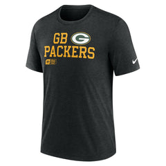 Nike Green Bay Packers Overlap Lockup Tri-Blend T-Shirt Black