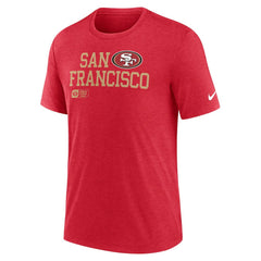 Nike San Francisco 49ers Overlap Lockup Tri-Blend T-Shirt Scarlet