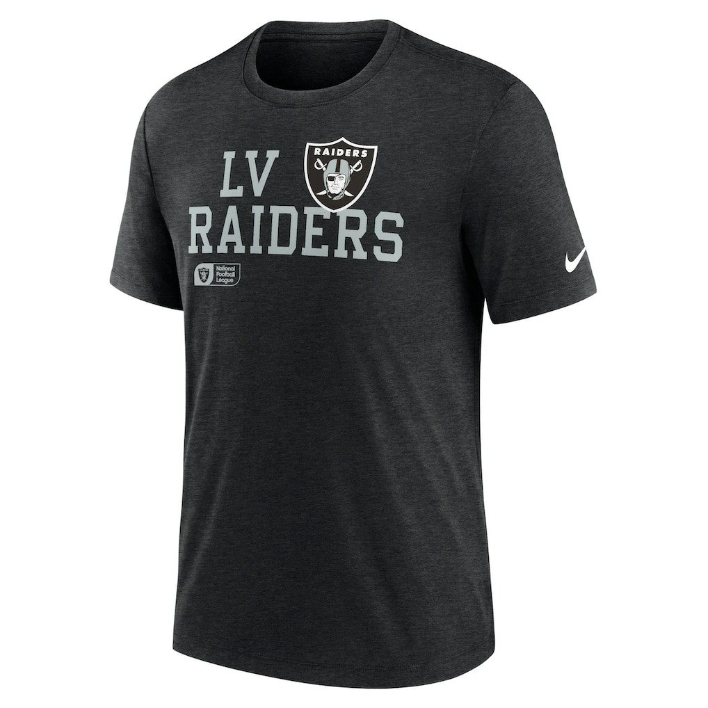 Nike Las Vegas Raiders Overlap Lockup Tri-Blend T-Shirt Black