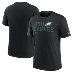 Nike Philadelphia Eagles Overlap Lockup Tri-Blend T-Shirt Black