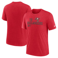 Nike Tampa Bay Buccaneers Overlap Lockup Tri-Blend T-Shirt Red