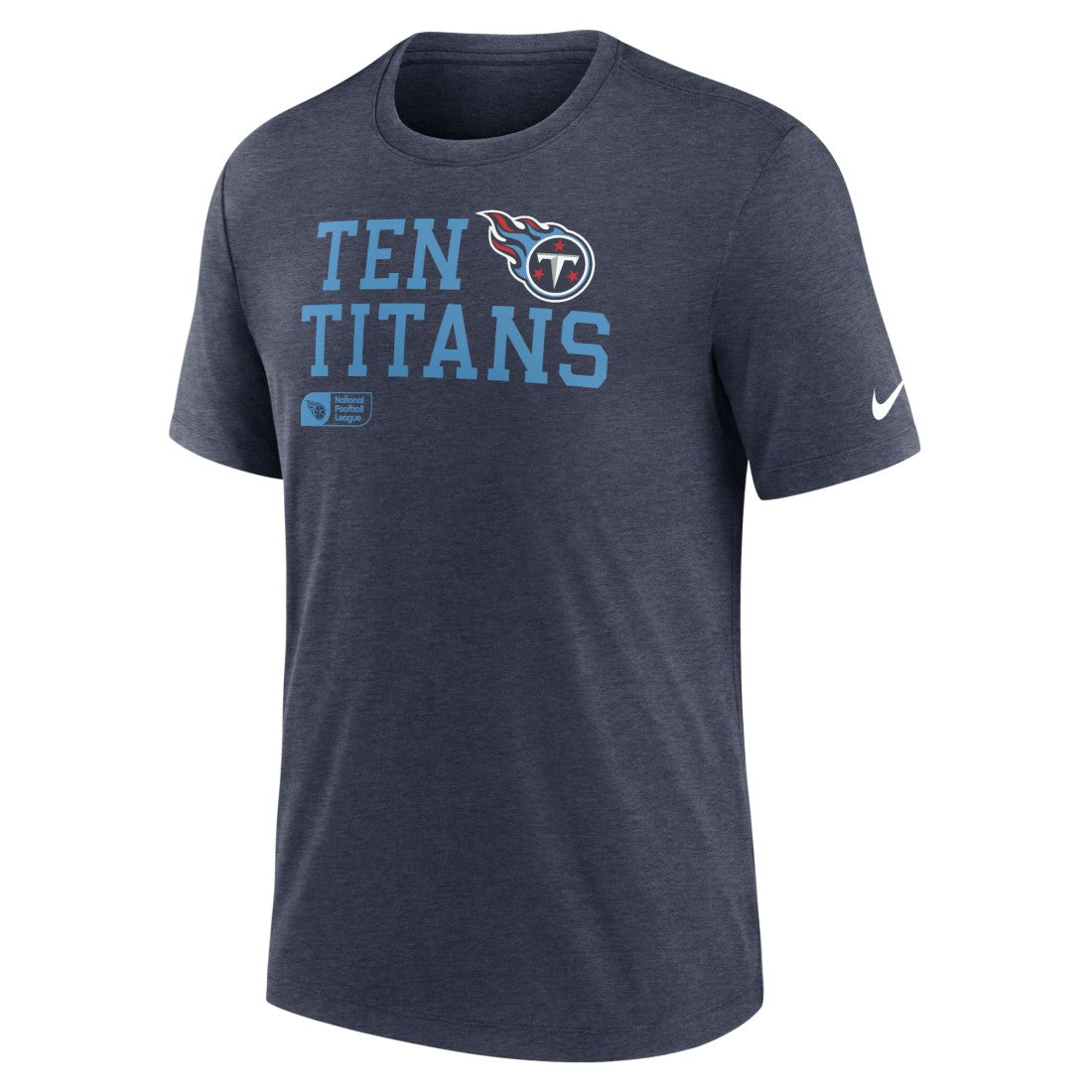 Nike Tennessee Titans Overlap Lockup Tri-Blend T-Shirt Navy