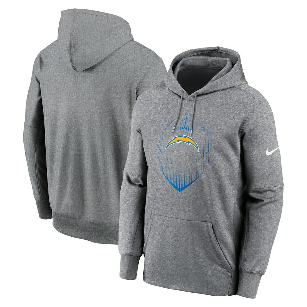 Nike Los Angeles Chargers Icon Performance Pullover Hoodie Heather Gray