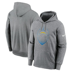 Nike Los Angeles Chargers Icon Performance Pullover Hoodie Heather Gray