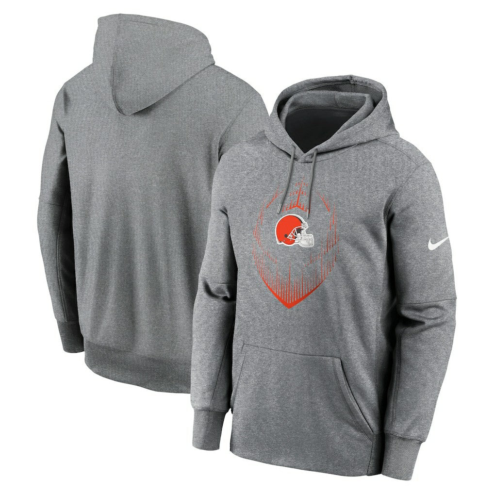 Nike Cleveland Browns Icon Performance Pullover Hoodie Heather Gray