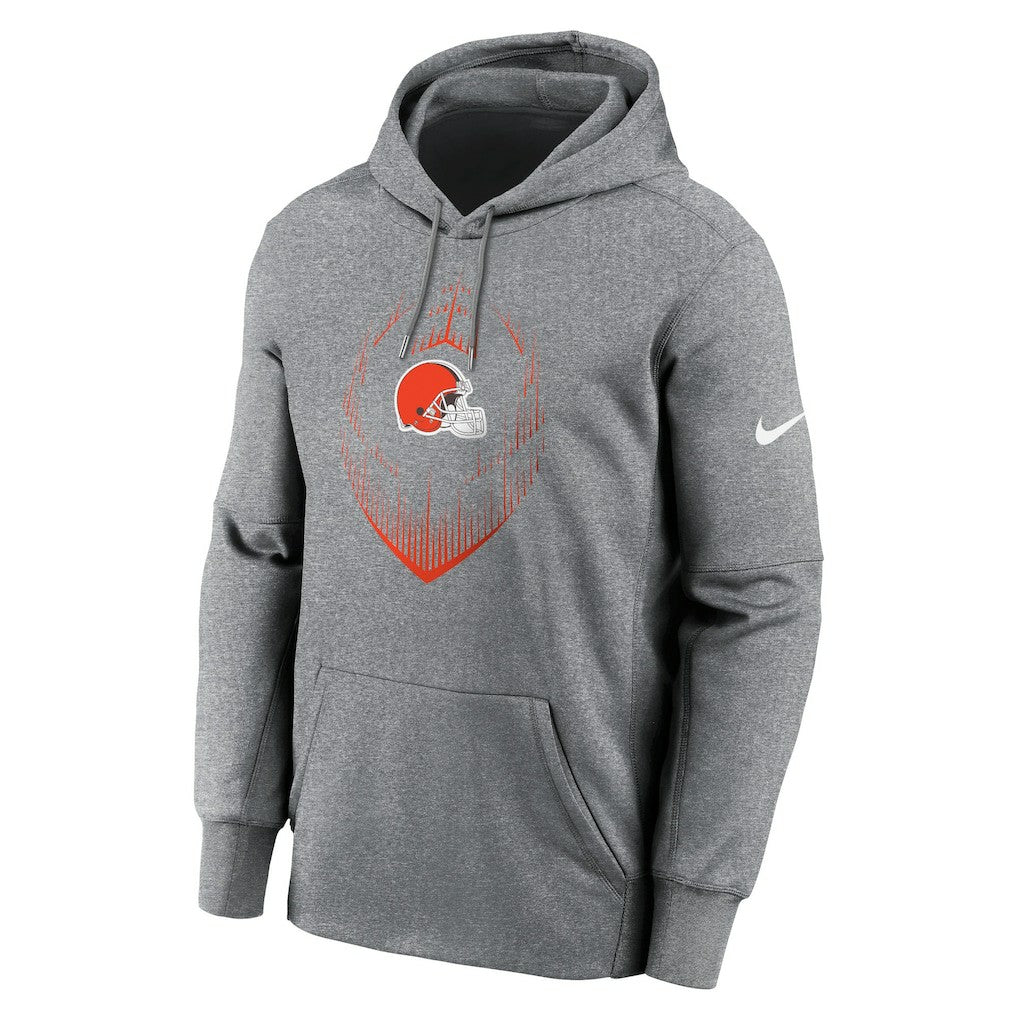 Nike Cleveland Browns Icon Performance Pullover Hoodie Heather Gray