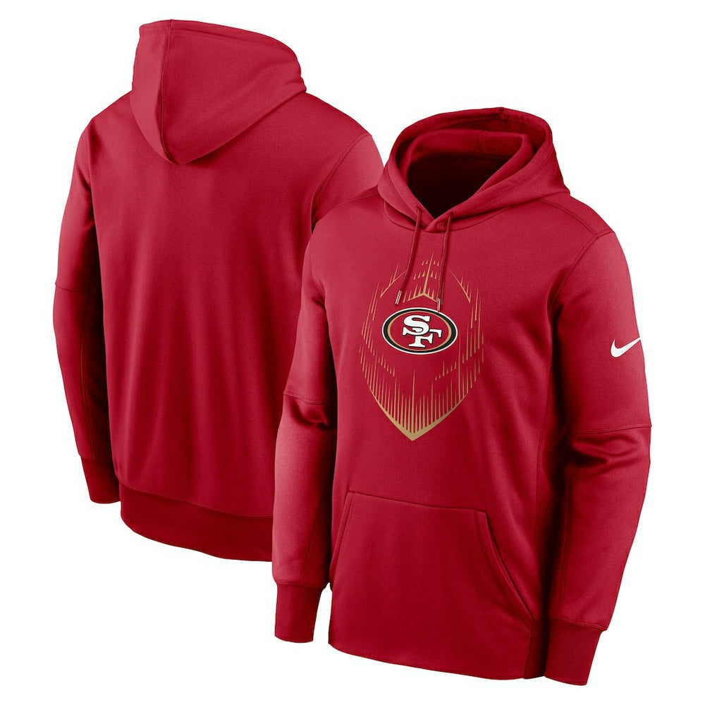 Nike San Francisco 49ers Icon Performance Pullover Hoodie Scarlet