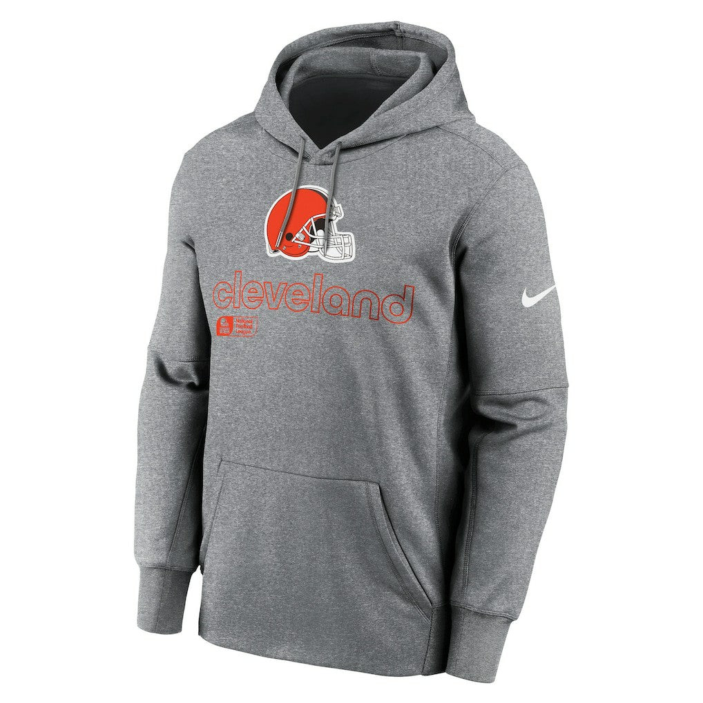 Nike Cleveland Browns Performance Pullover Hoodie Heather Gray