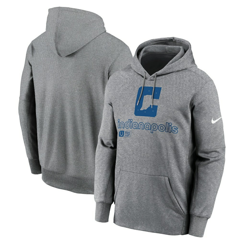 Nike Indianapolis Colts Performance Pullover Hoodie Heather Gray