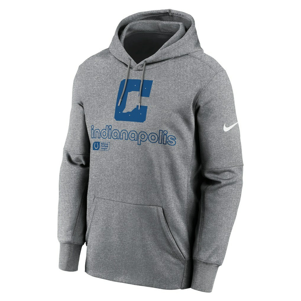 Nike Indianapolis Colts Performance Pullover Hoodie Heather Gray